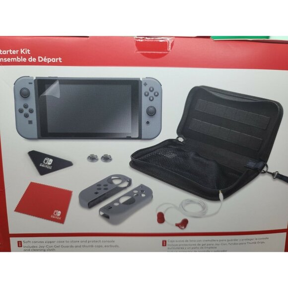 Nintendo Switch Starter Kit - GRAY Case, headphones + More, Brand NEW! OEM - Picture 3 of 4